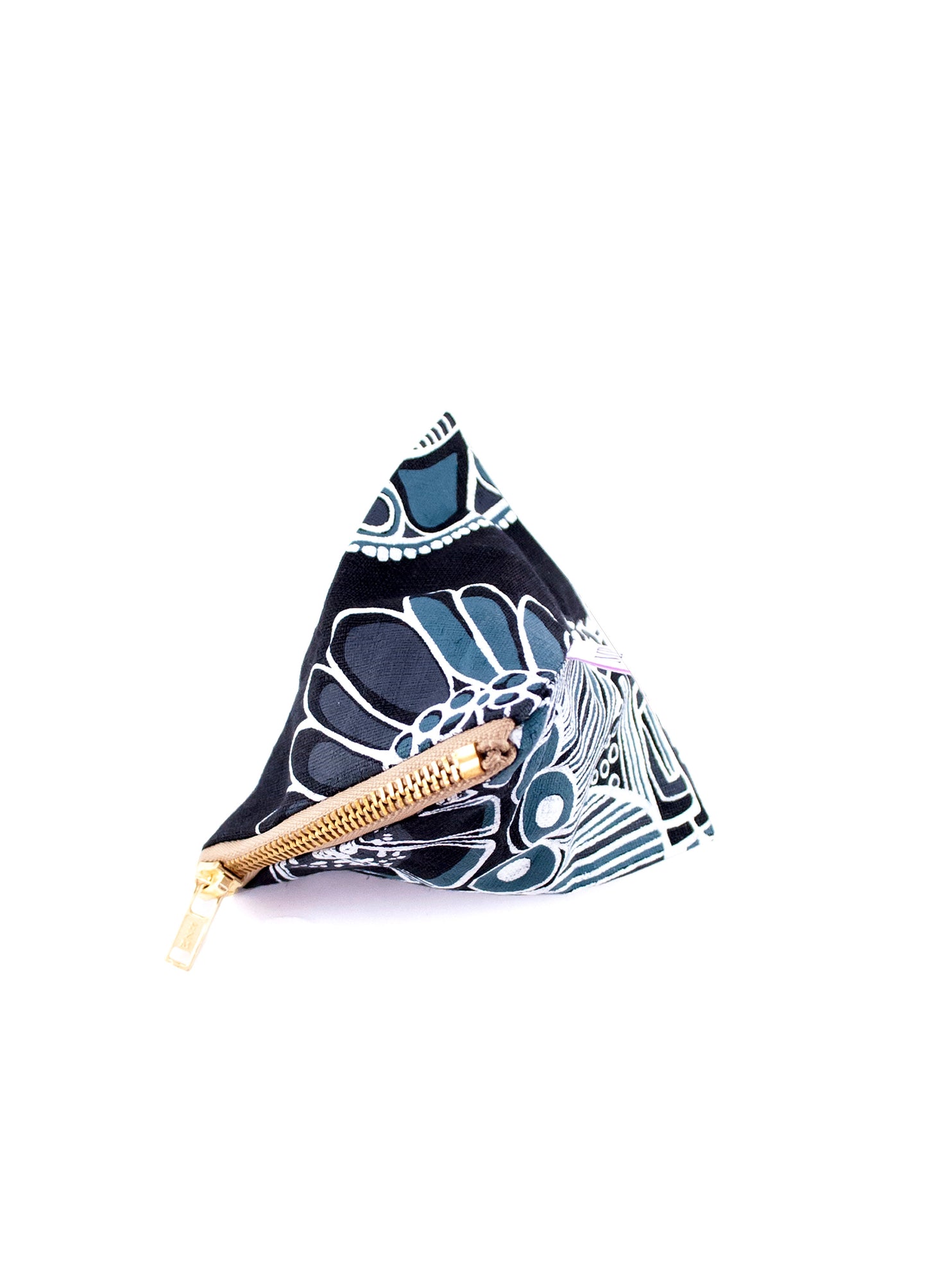 The Matilda pouch in black John & Yoko print