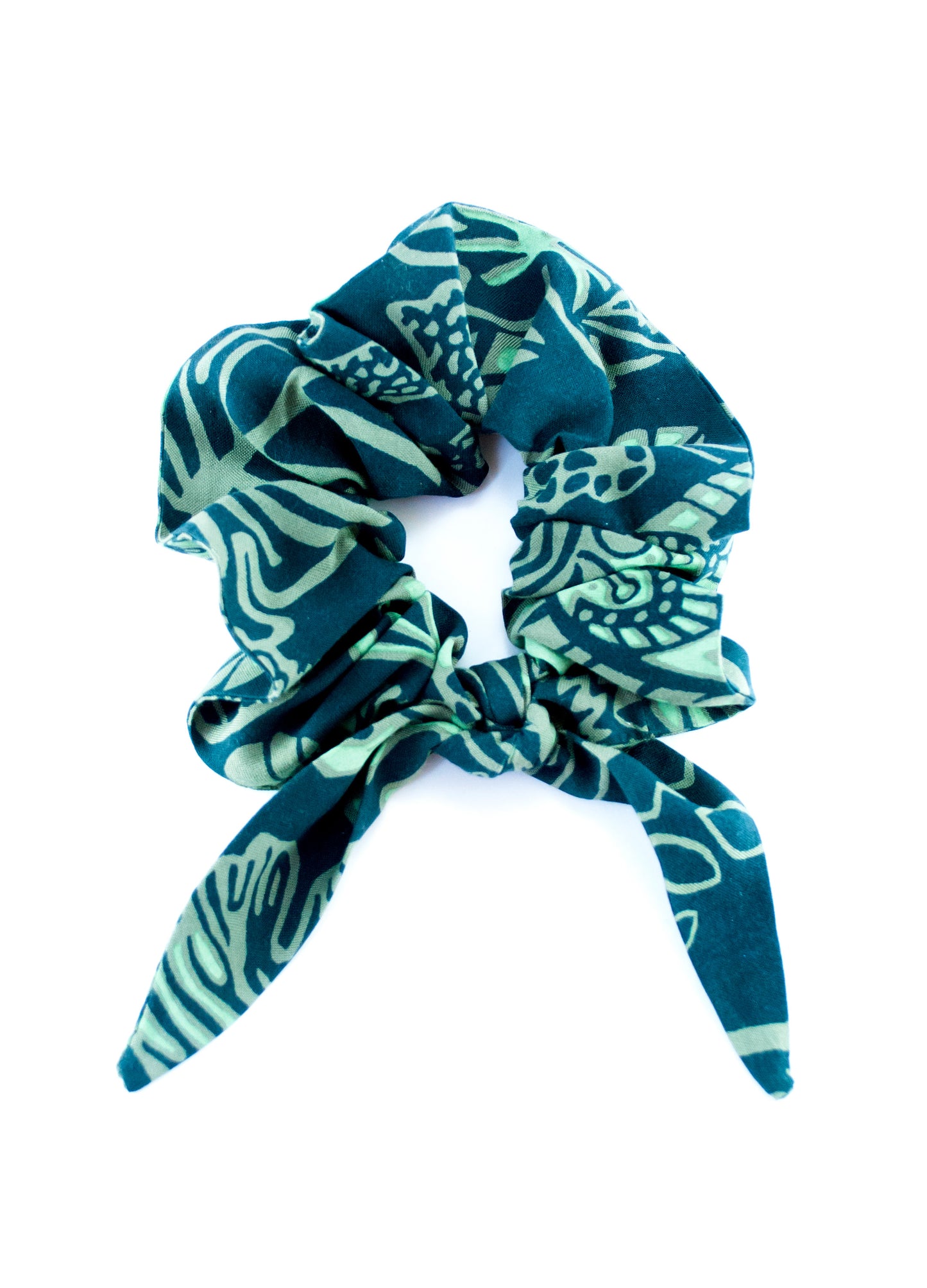 Maude tie scrunchie in khaki Jungle