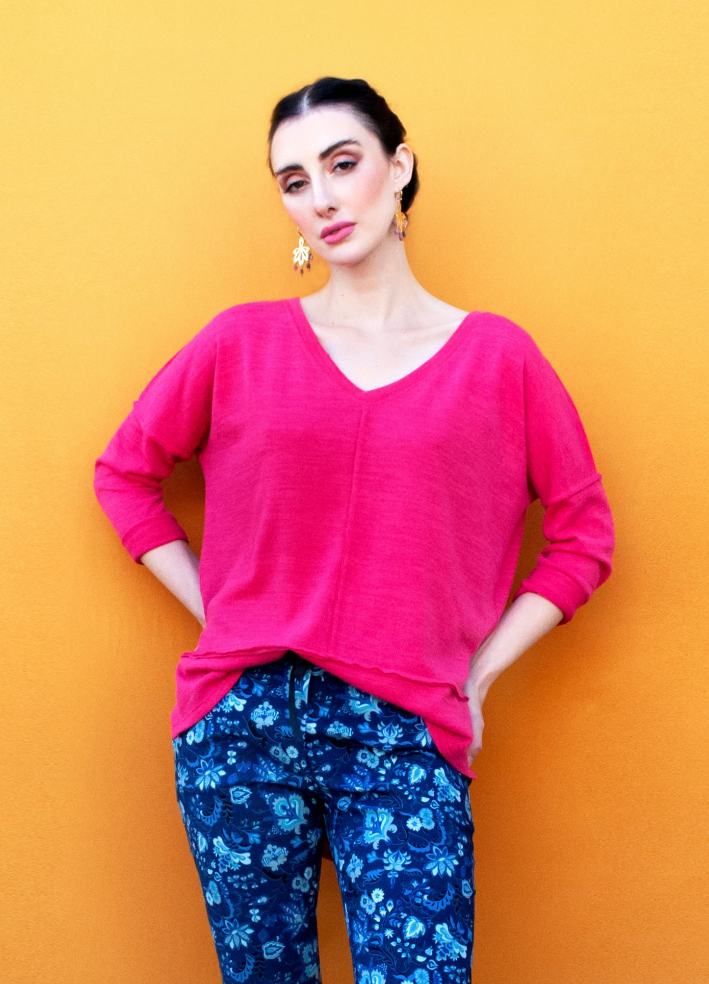 Mia box jersey in Cerise size 34