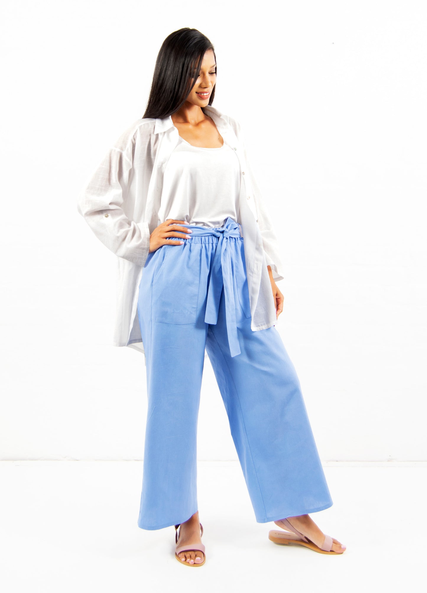 Michelle box shirt in white cotton
