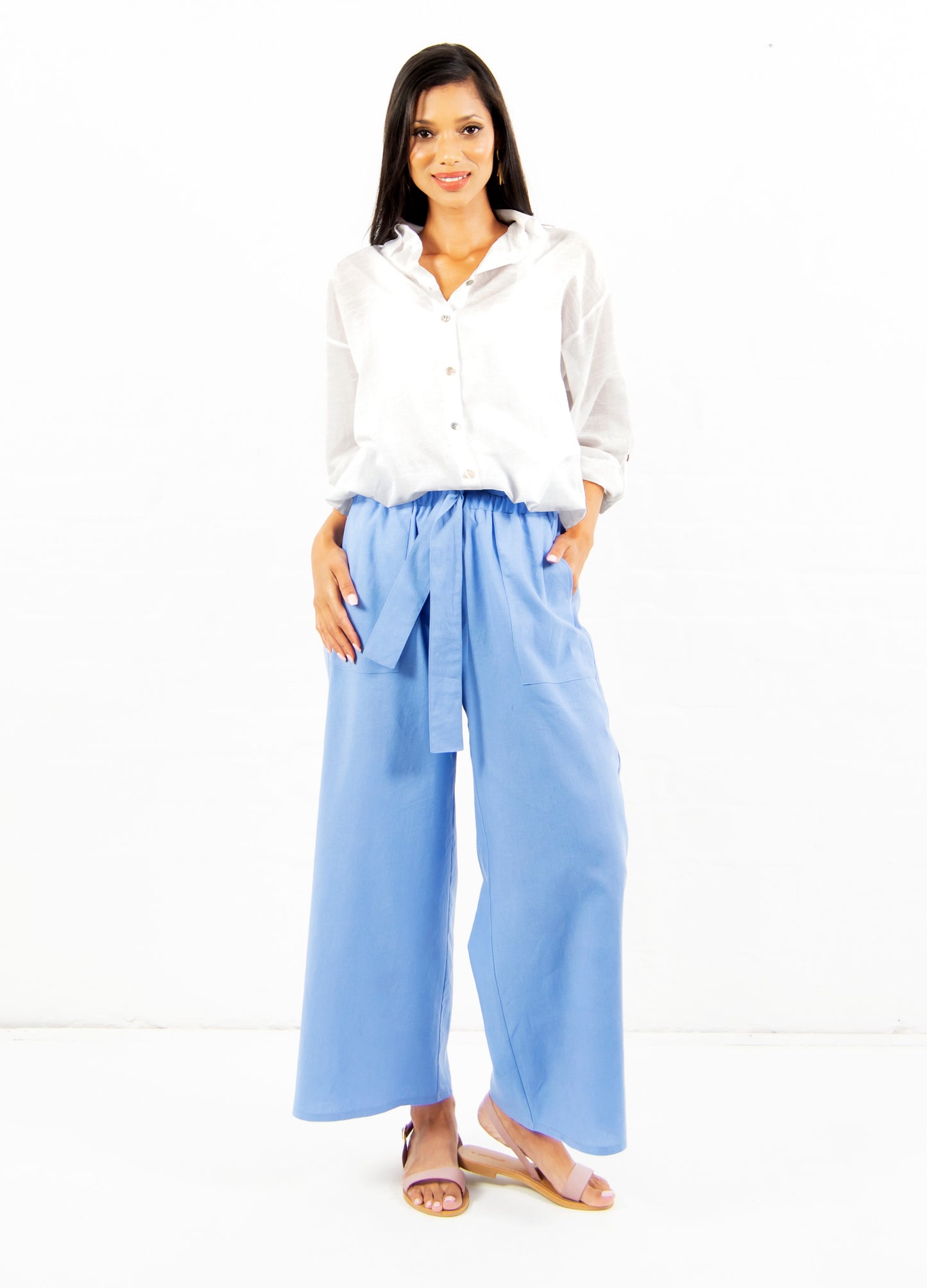 Michelle box shirt in white cotton