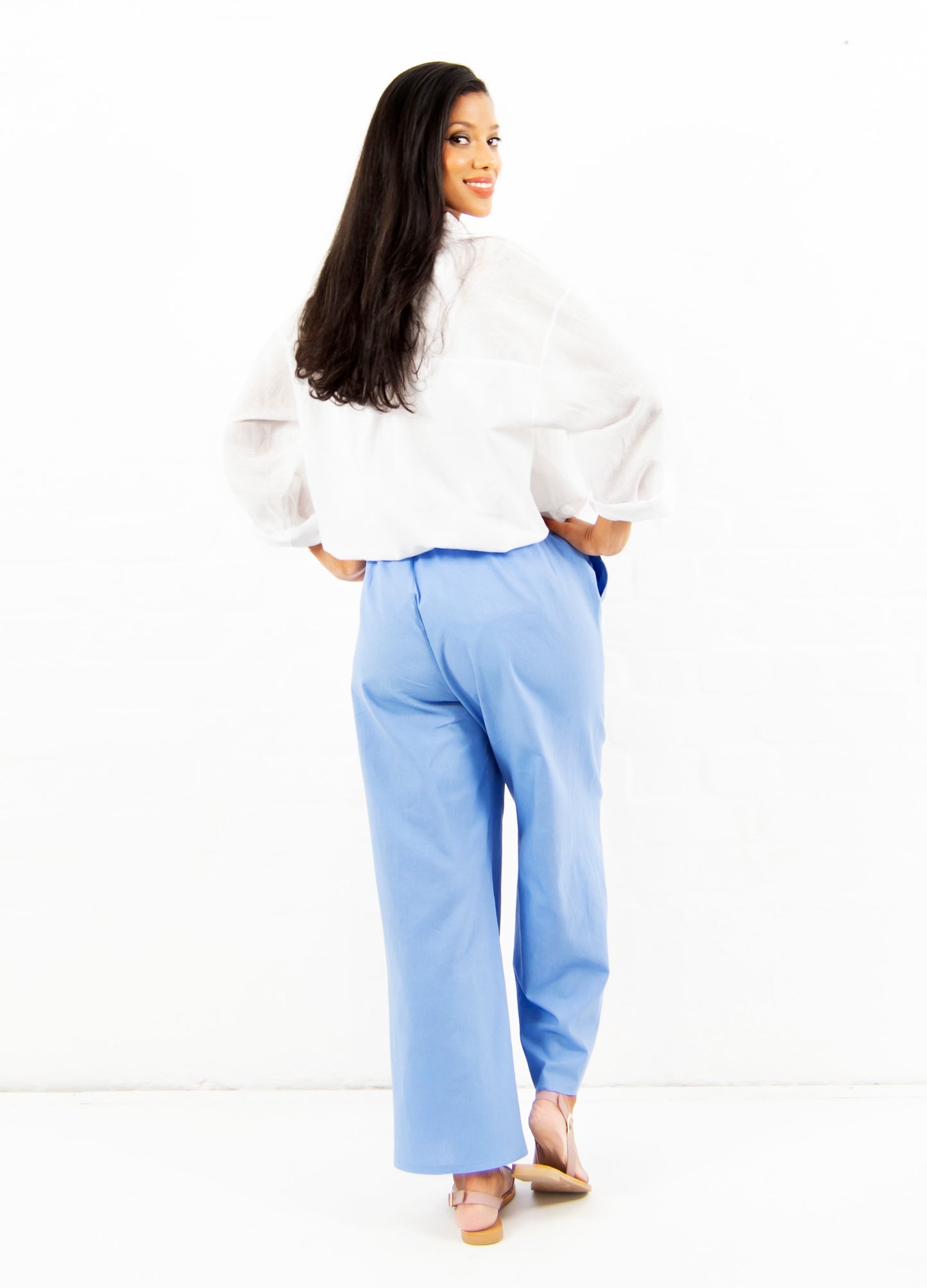 Michelle box shirt in white cotton