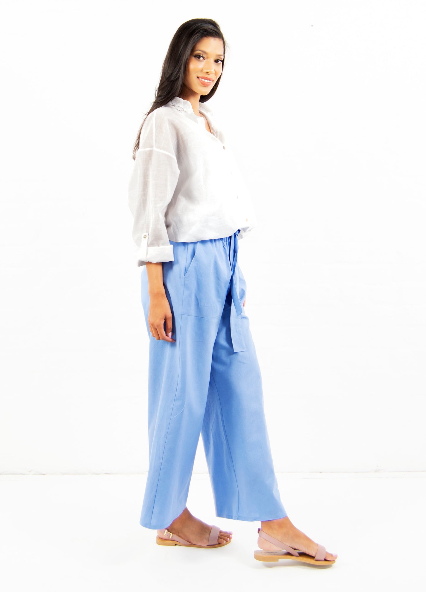 Michelle box shirt in white cotton