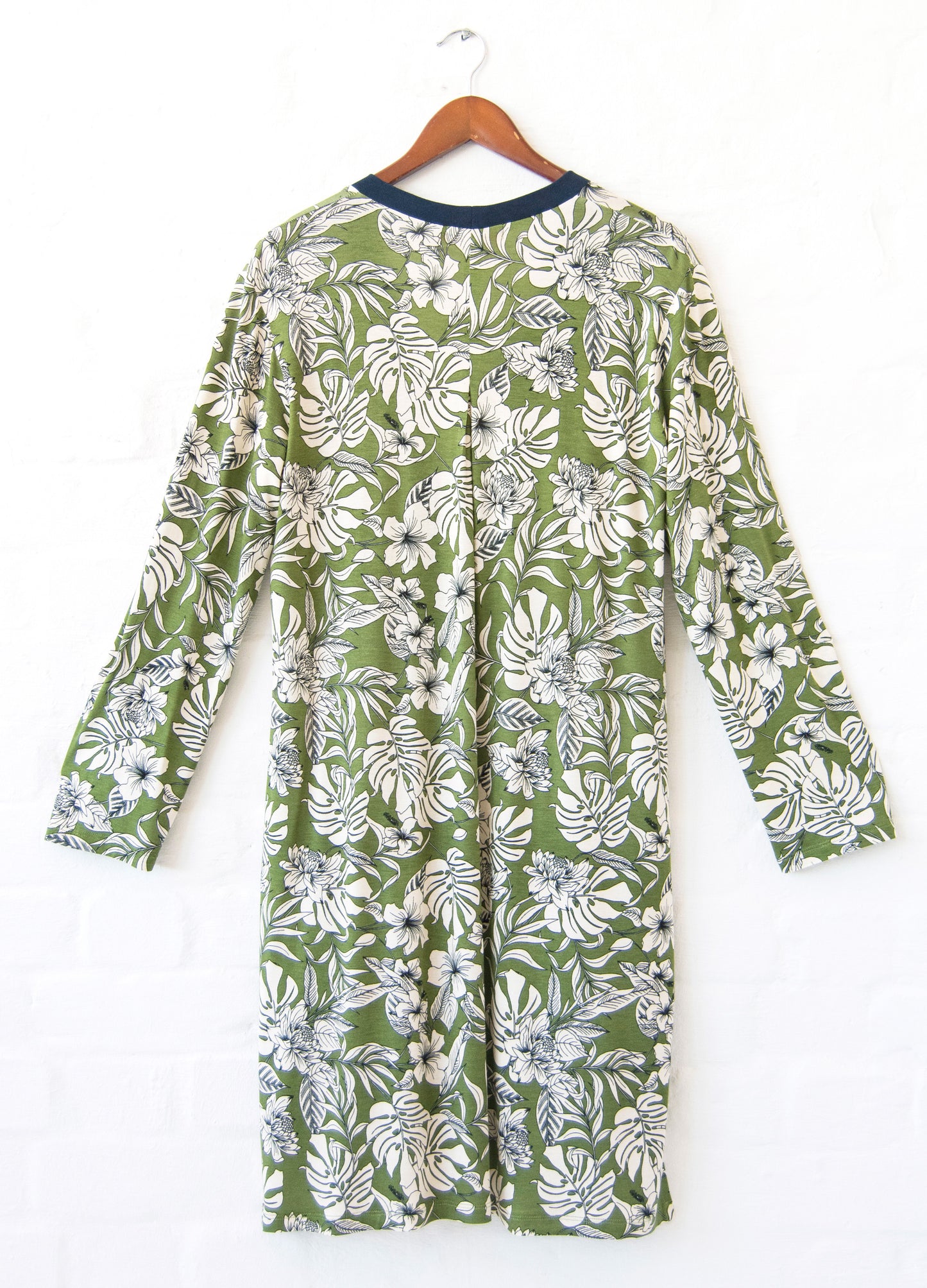 Nicolette Cardigan in olive Carolina Floral