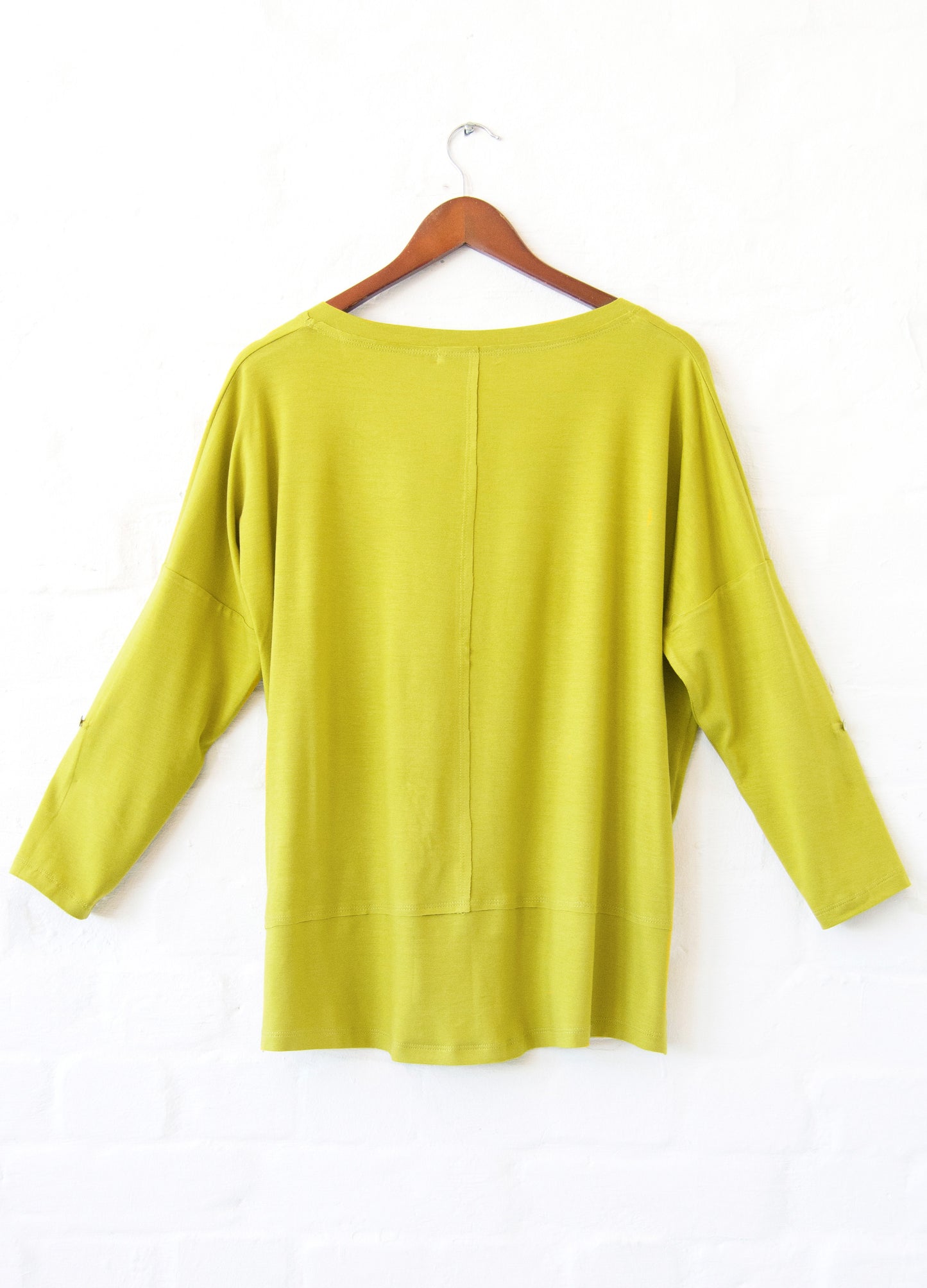 Scarlet box pullover in Chartreuse