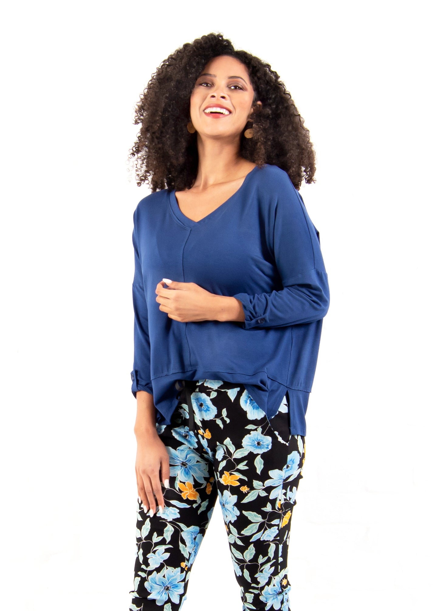 Scarlet Box Pullover in Indigo