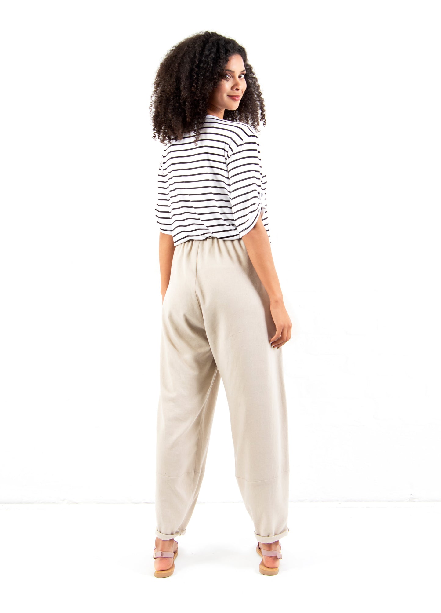 Sophie Lantern Trousers in Oatmeal