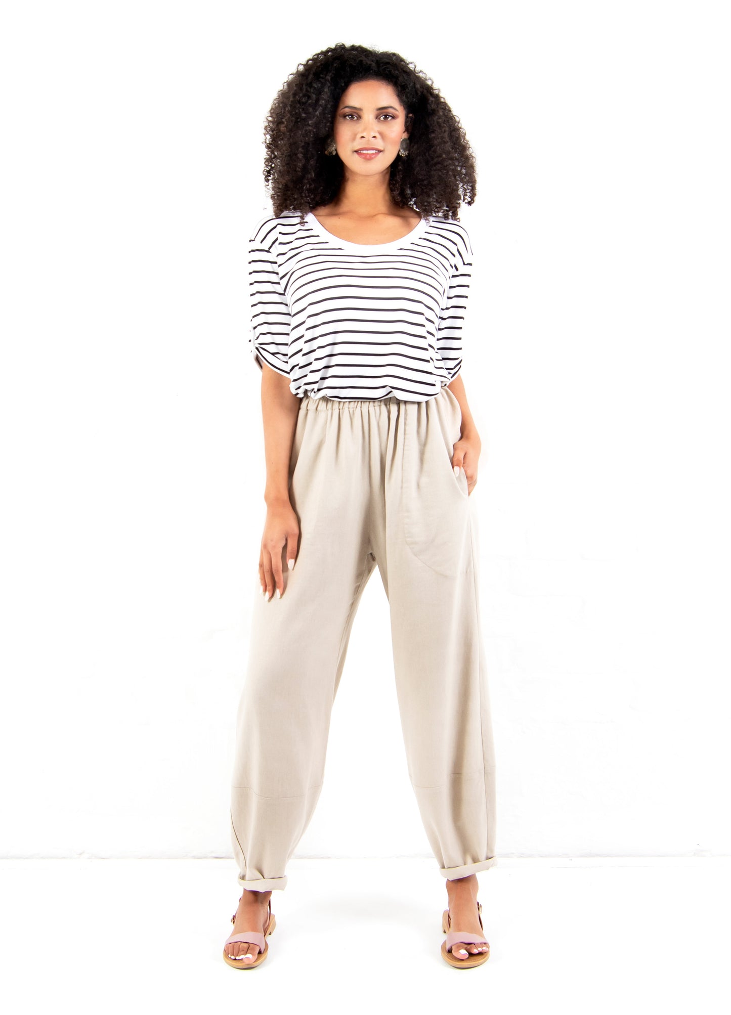 Sophie Lantern Trousers in Oatmeal