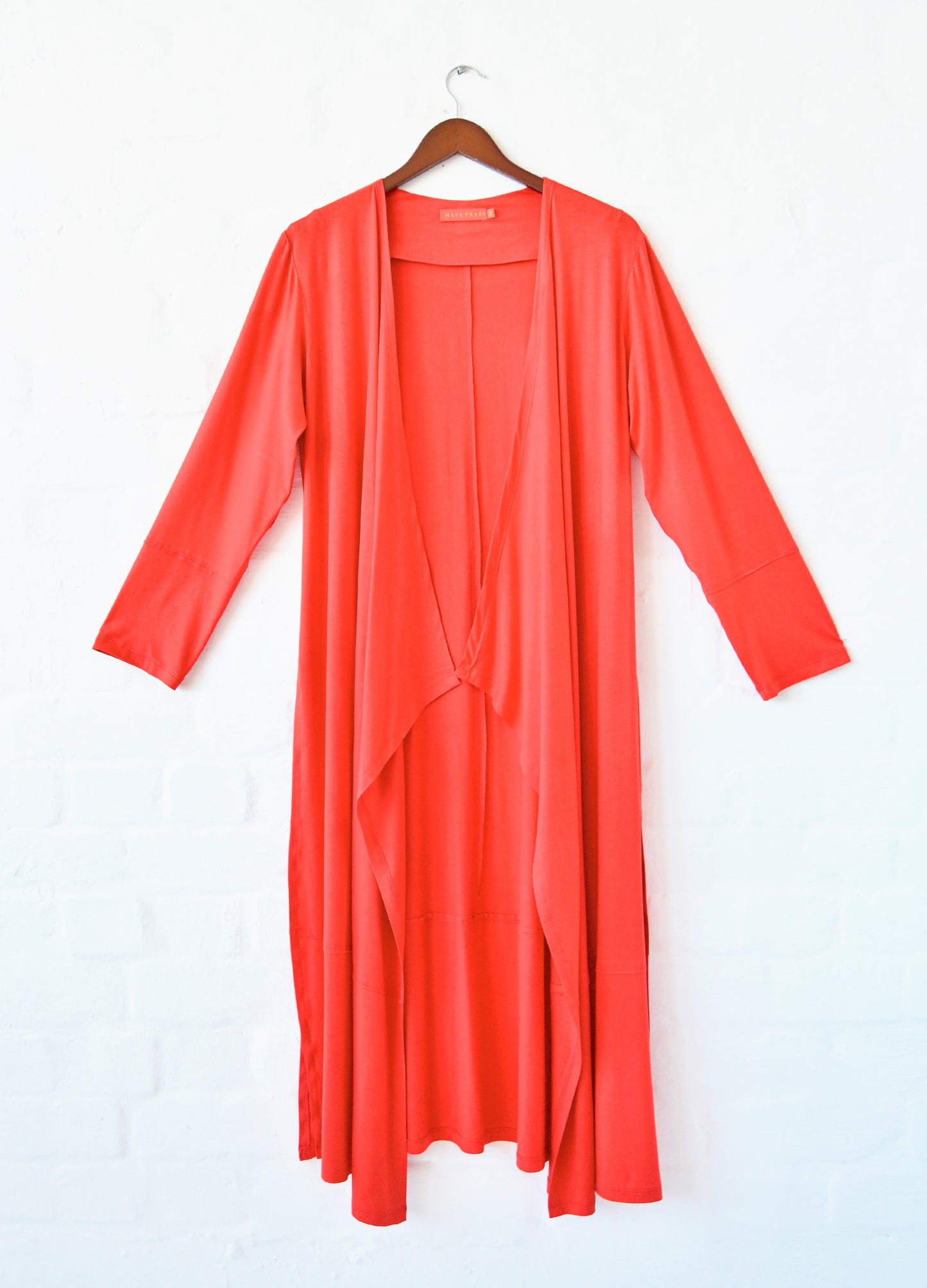 Ayala maxi cardigan in Papaya