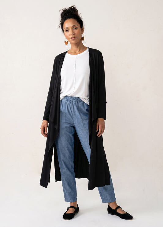 Ayala maxi cardigan in black