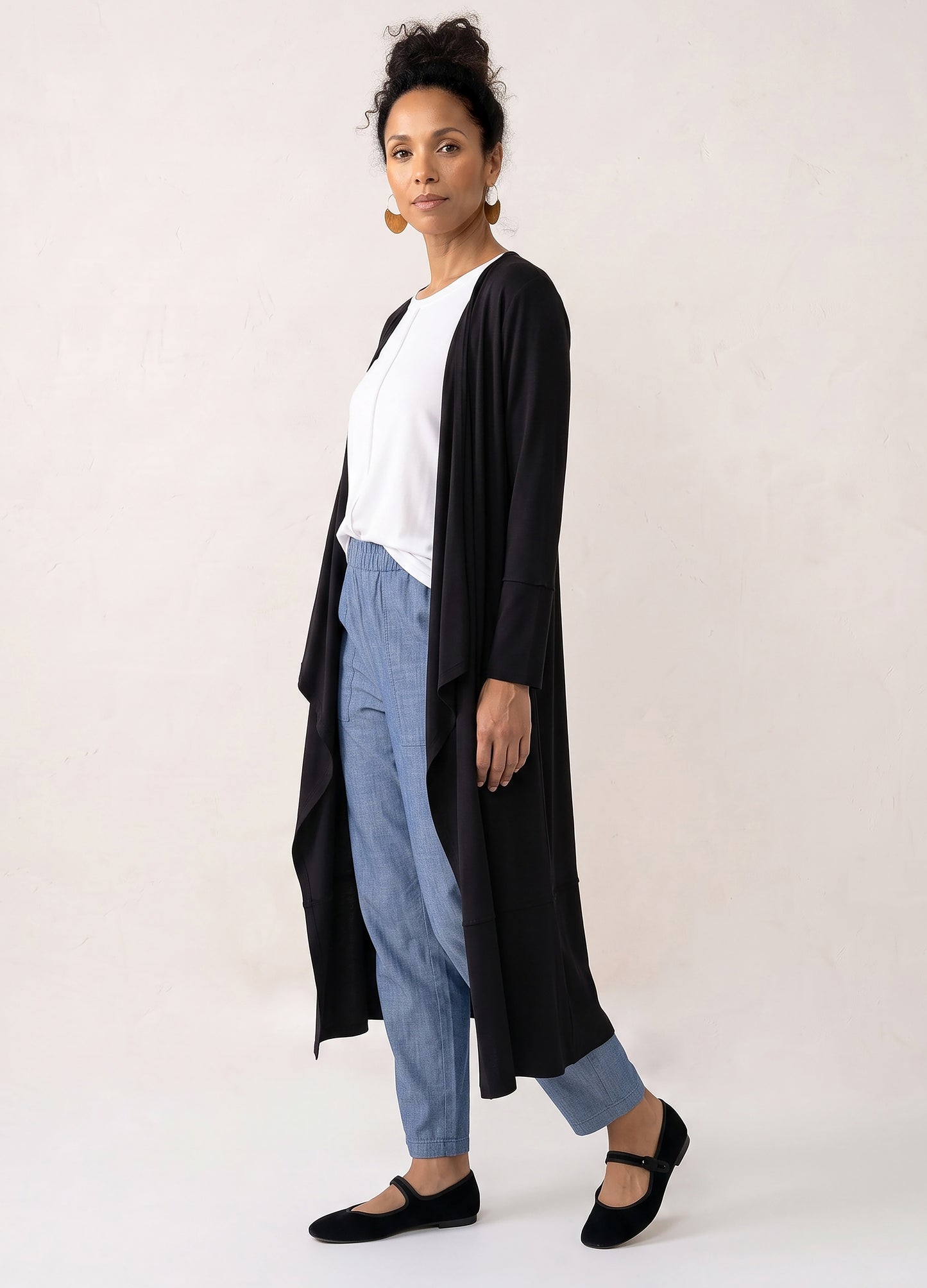 Ayala maxi cardigan in black