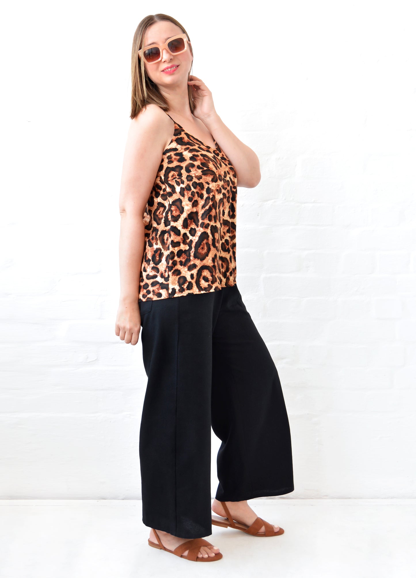 Blair camisole in coco Classic Leopard print