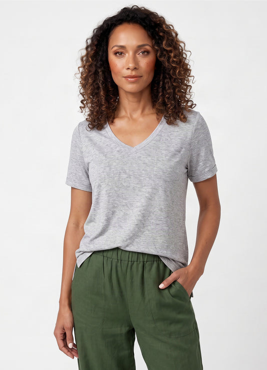 Blake t-shirt in light grey melange