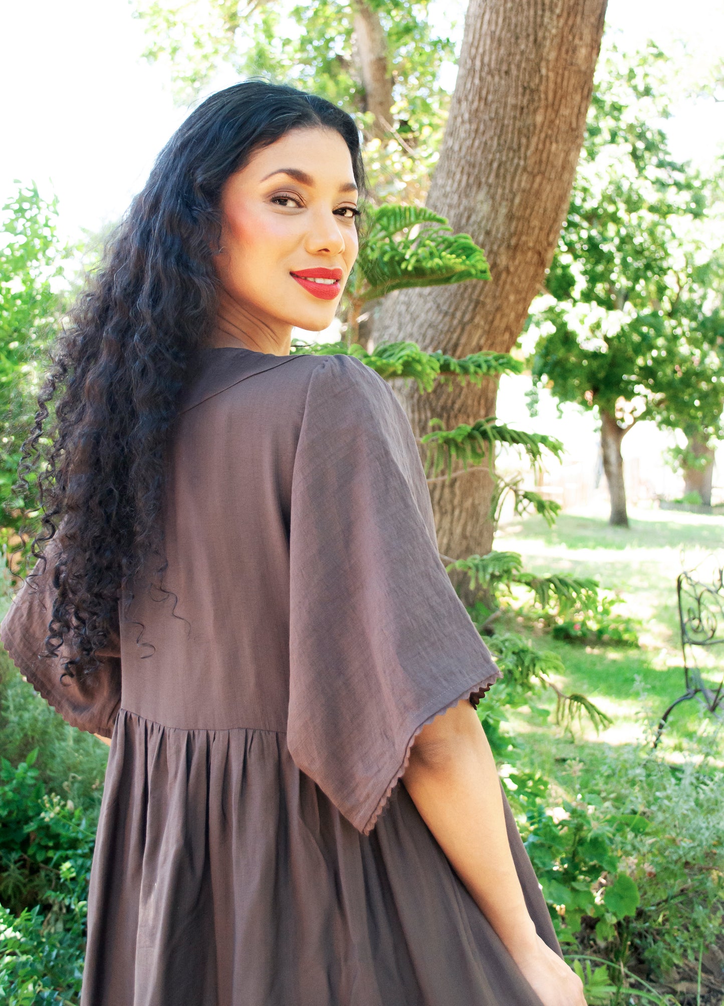 Clara kaftan dress in Coco