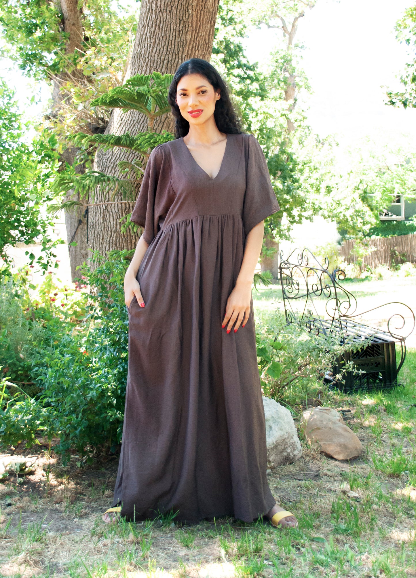 Clara kaftan dress in Coco