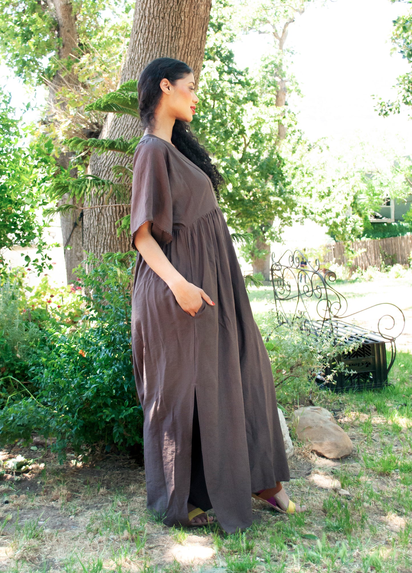 Clara kaftan dress in Coco