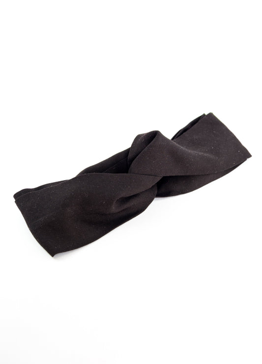 Emma twist headband in black