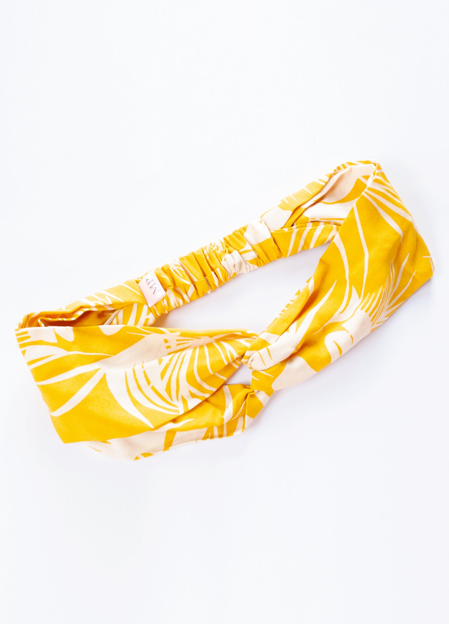 Emma twist headband in white French Landscape
