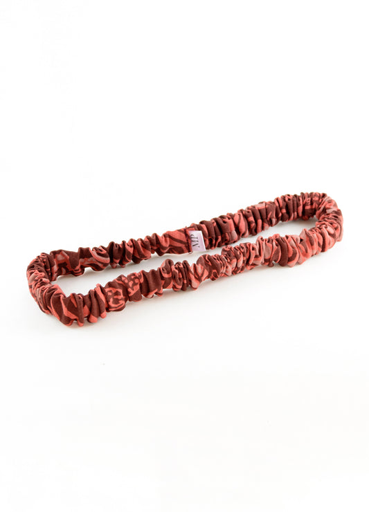 Fifi elasticated headband in terracotta Jungle