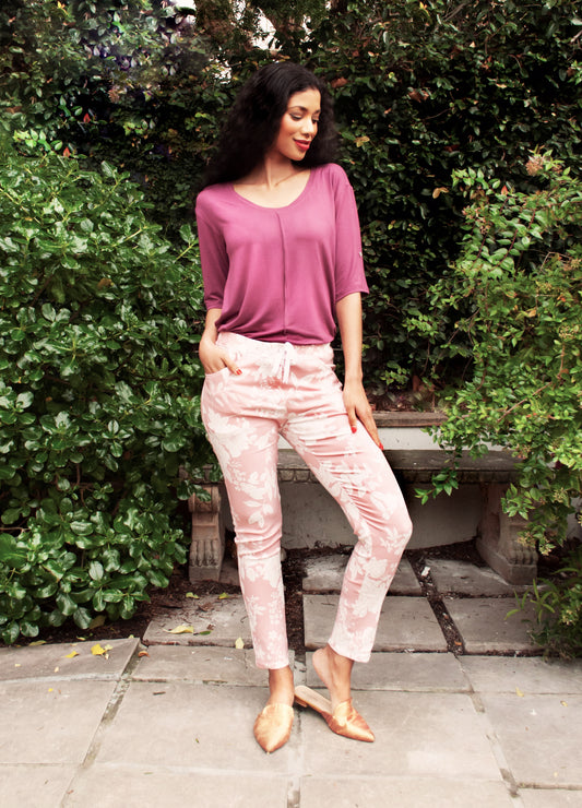 Grazia jogger in rose Royal Jubilee print