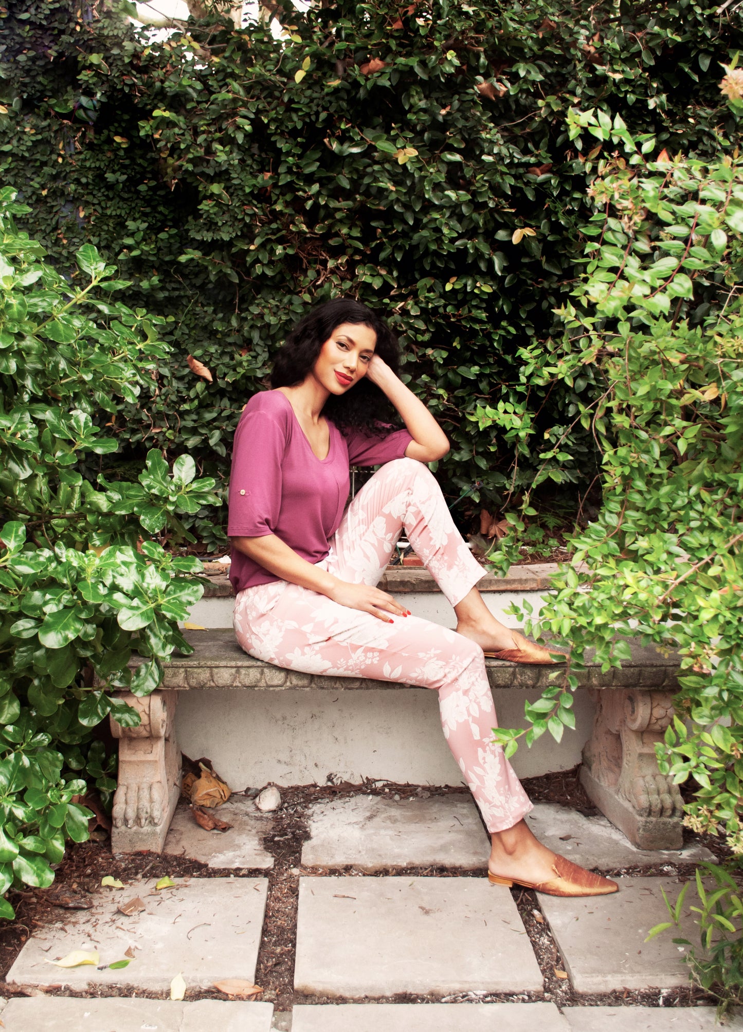 Grazia jogger in rose Royal Jubilee print