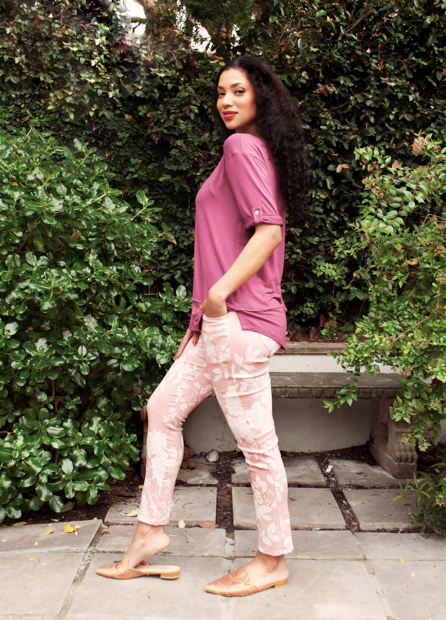 Grazia jogger in rose Royal Jubilee print