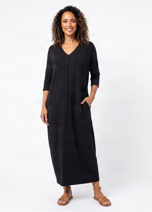 Isla cocoon dress in Black