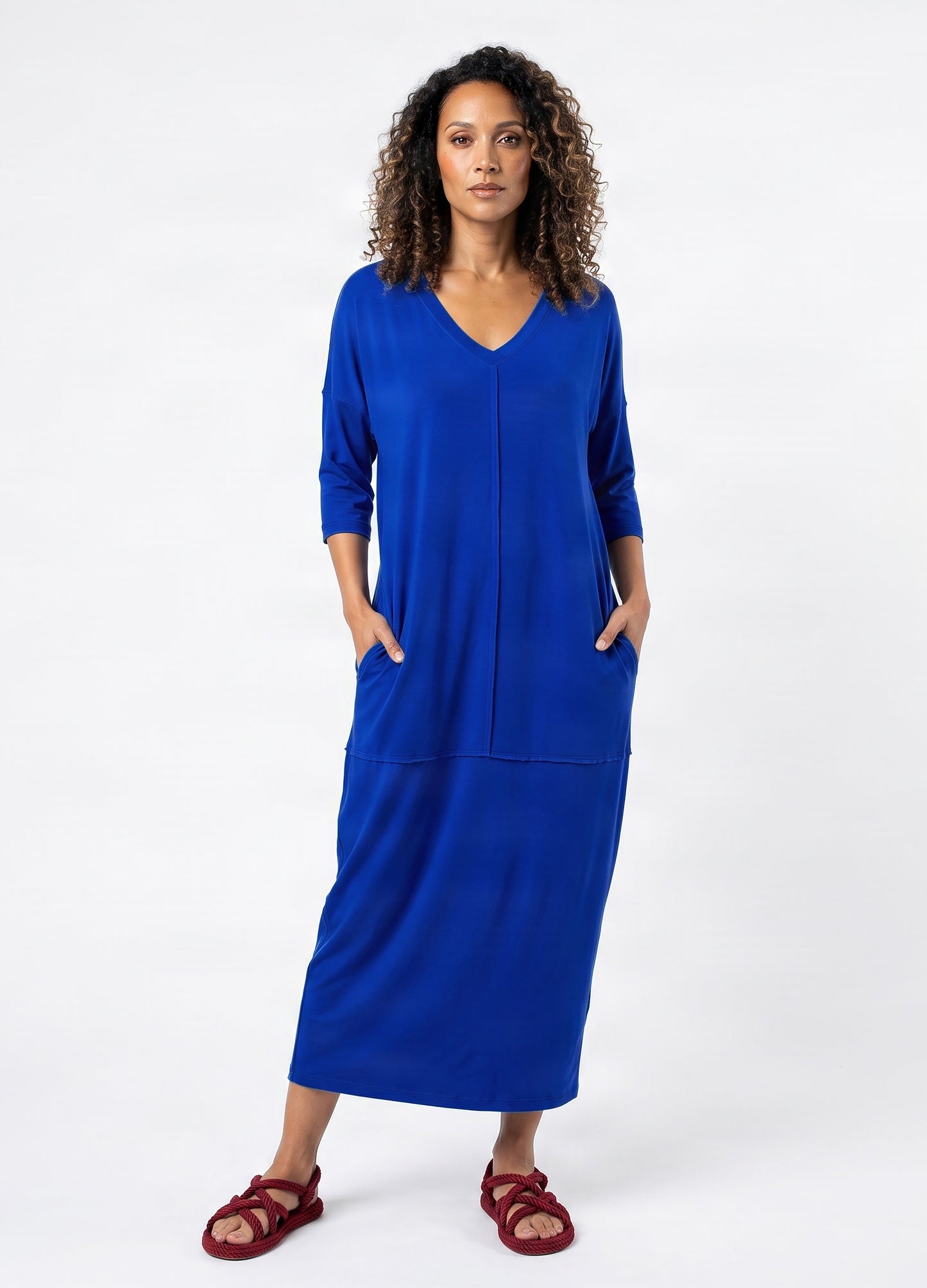 Isla cocoon dress in Sapphire