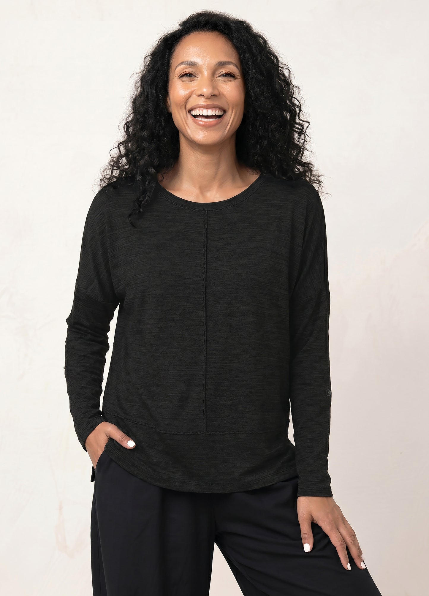 Jenna pullover in Dark Grey Melange