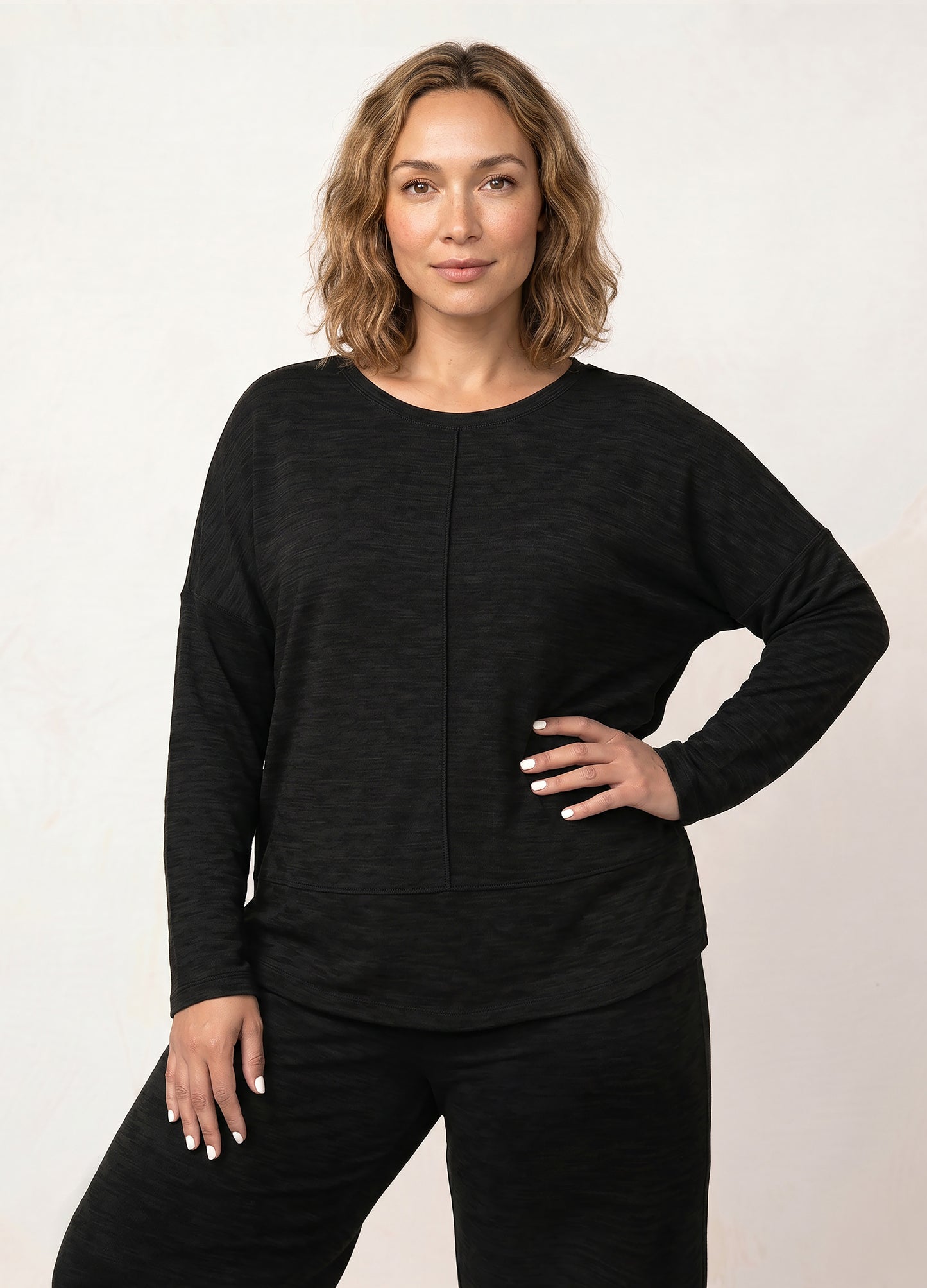 Jenna pullover in Dark Grey Melange