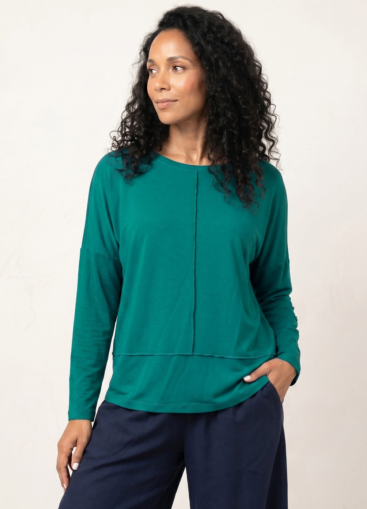 Jenna pullover in Deep Aqua
