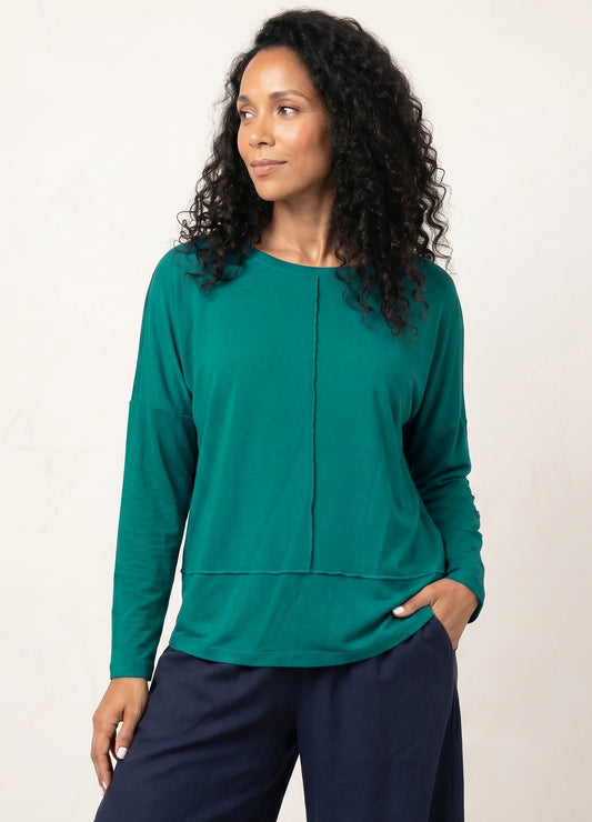 Jenna pullover in Deep Aqua