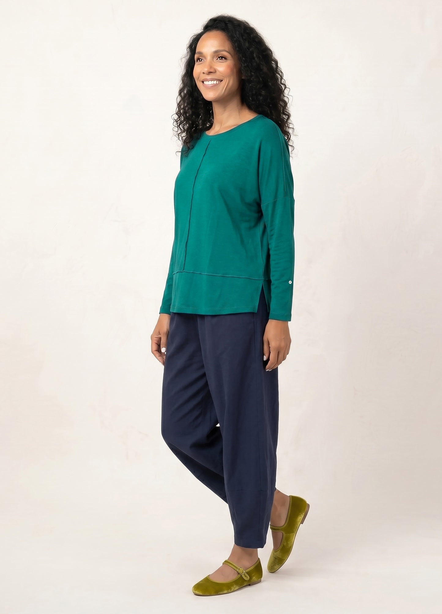 Jenna pullover in Deep Aqua