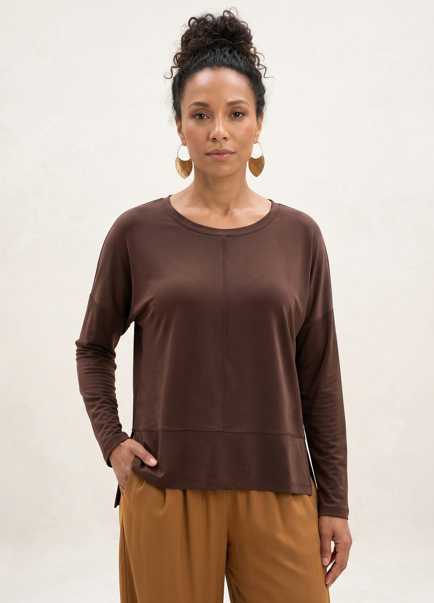 Jenna pullover in Cocoa brown
