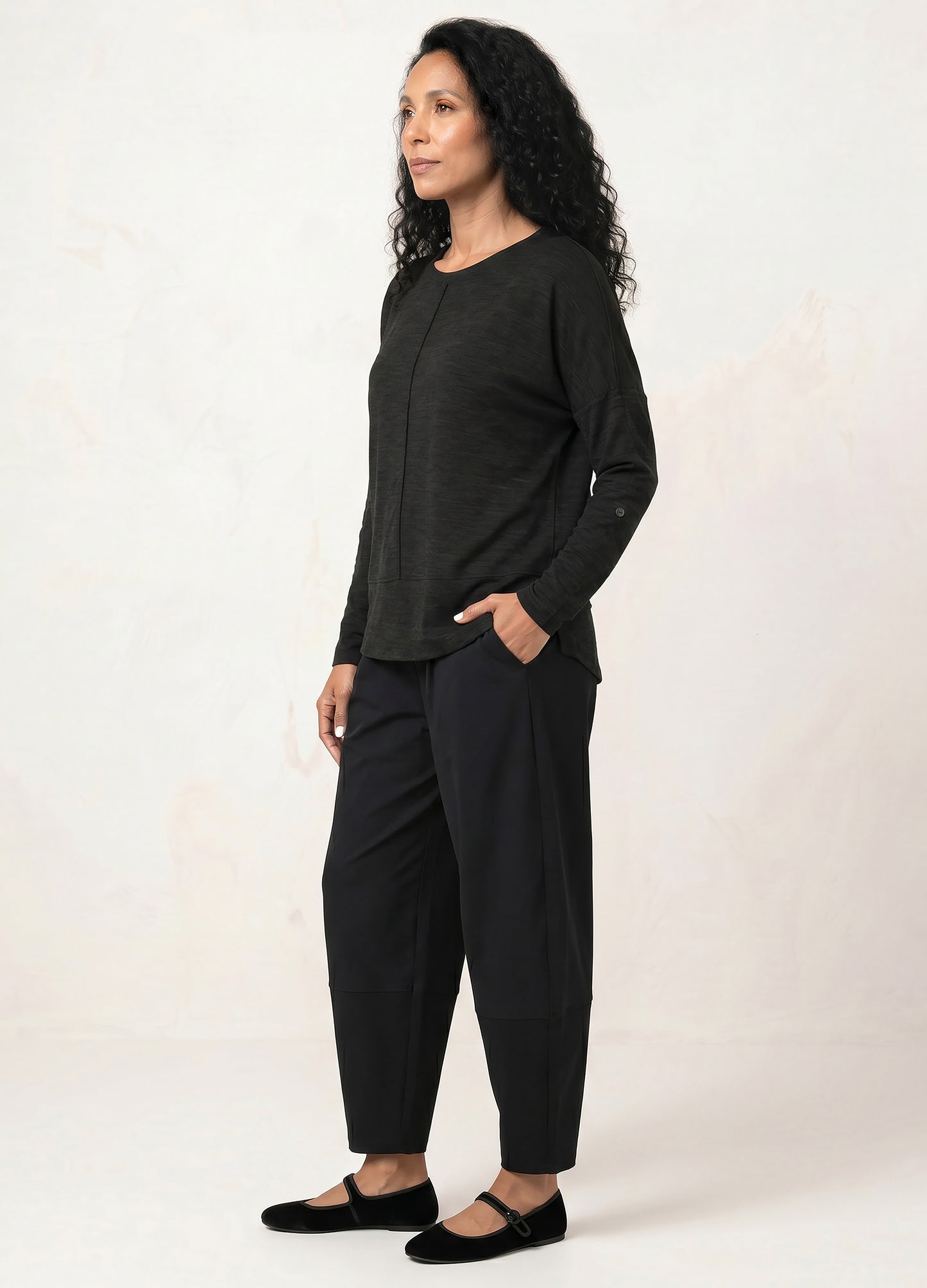 Jenna pullover in Dark Grey Melange