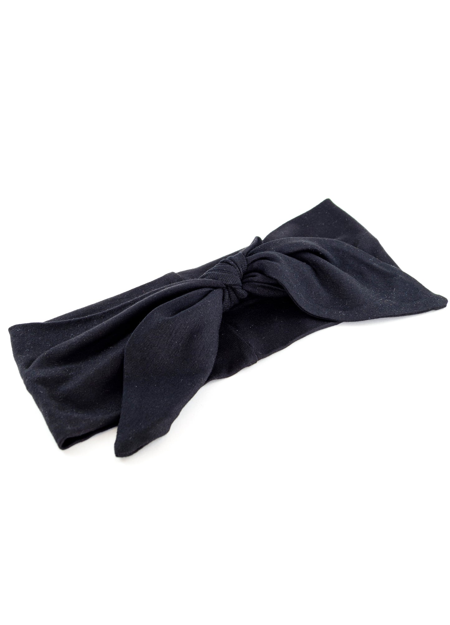 Juno tie headband in black