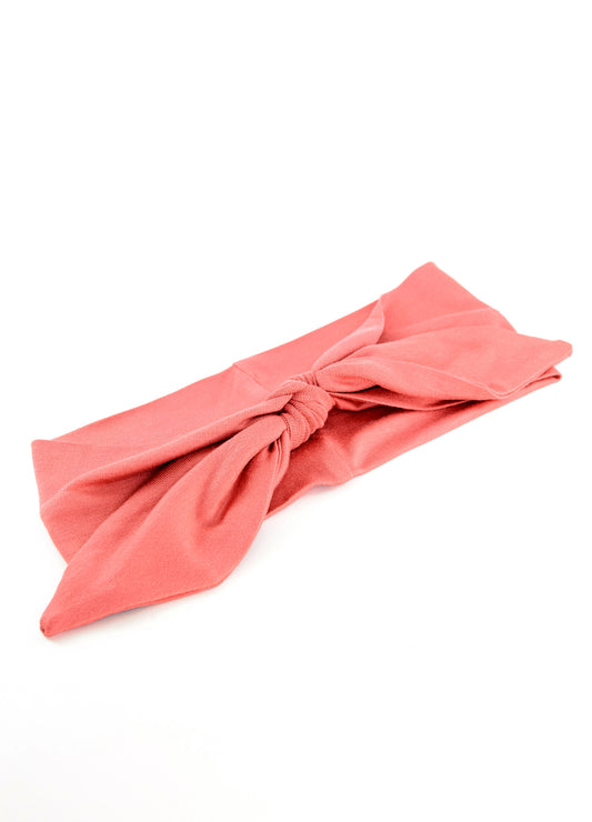 Juno tie headband in terracotta