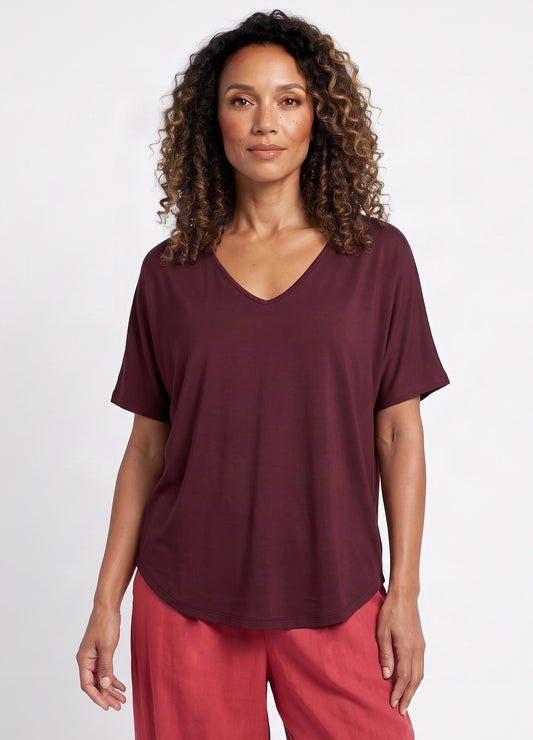 Layla t-shirt in Port