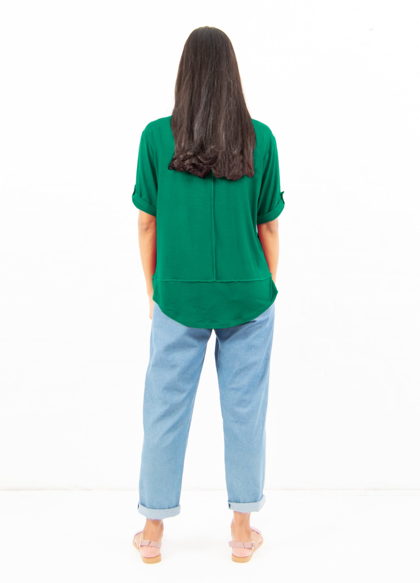 Lourdes easy-fit T-shirt in Amazon green