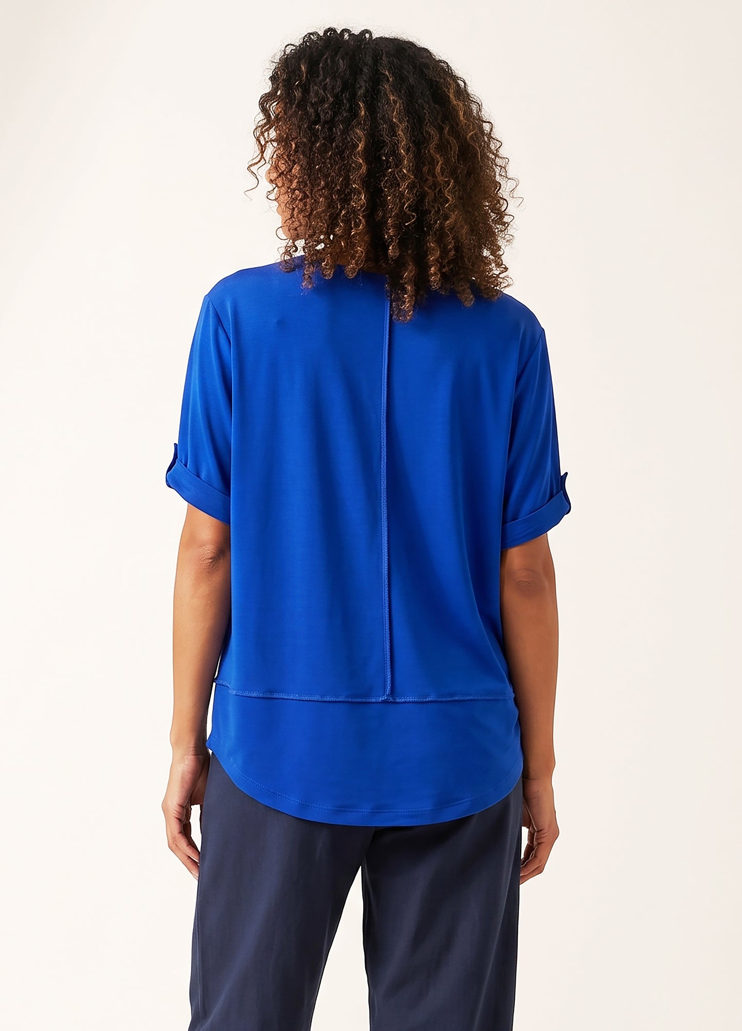 Lourdes easy-fit T-shirt inSapphire