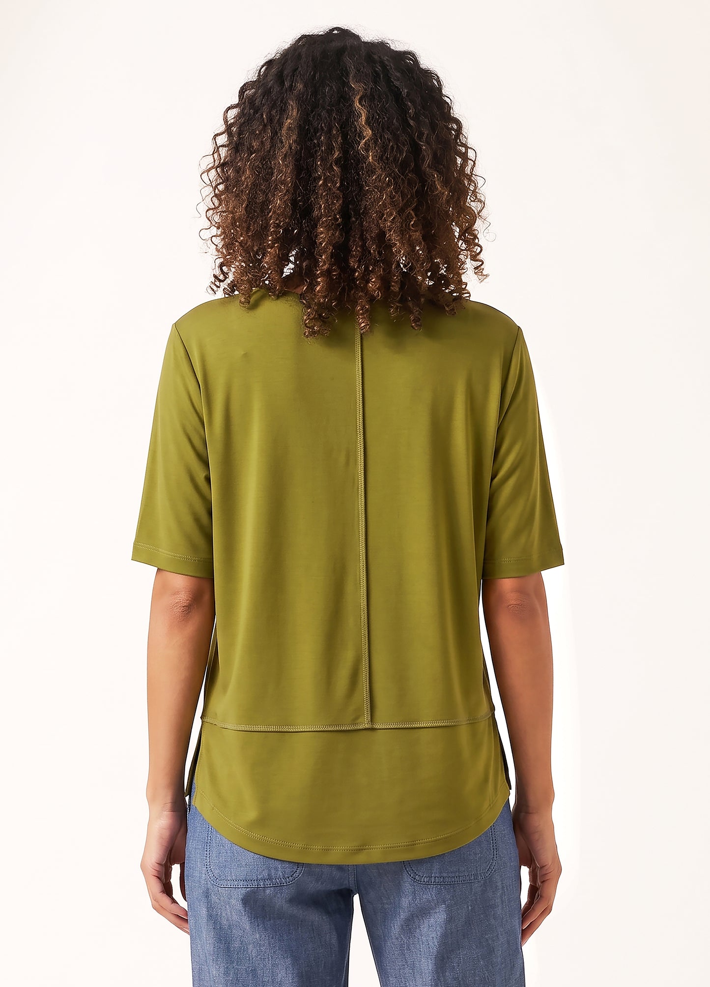 Lourdes easy-fit T-shirt in Fern green