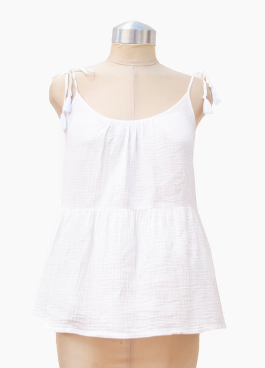 Lucy tie top in white size 34