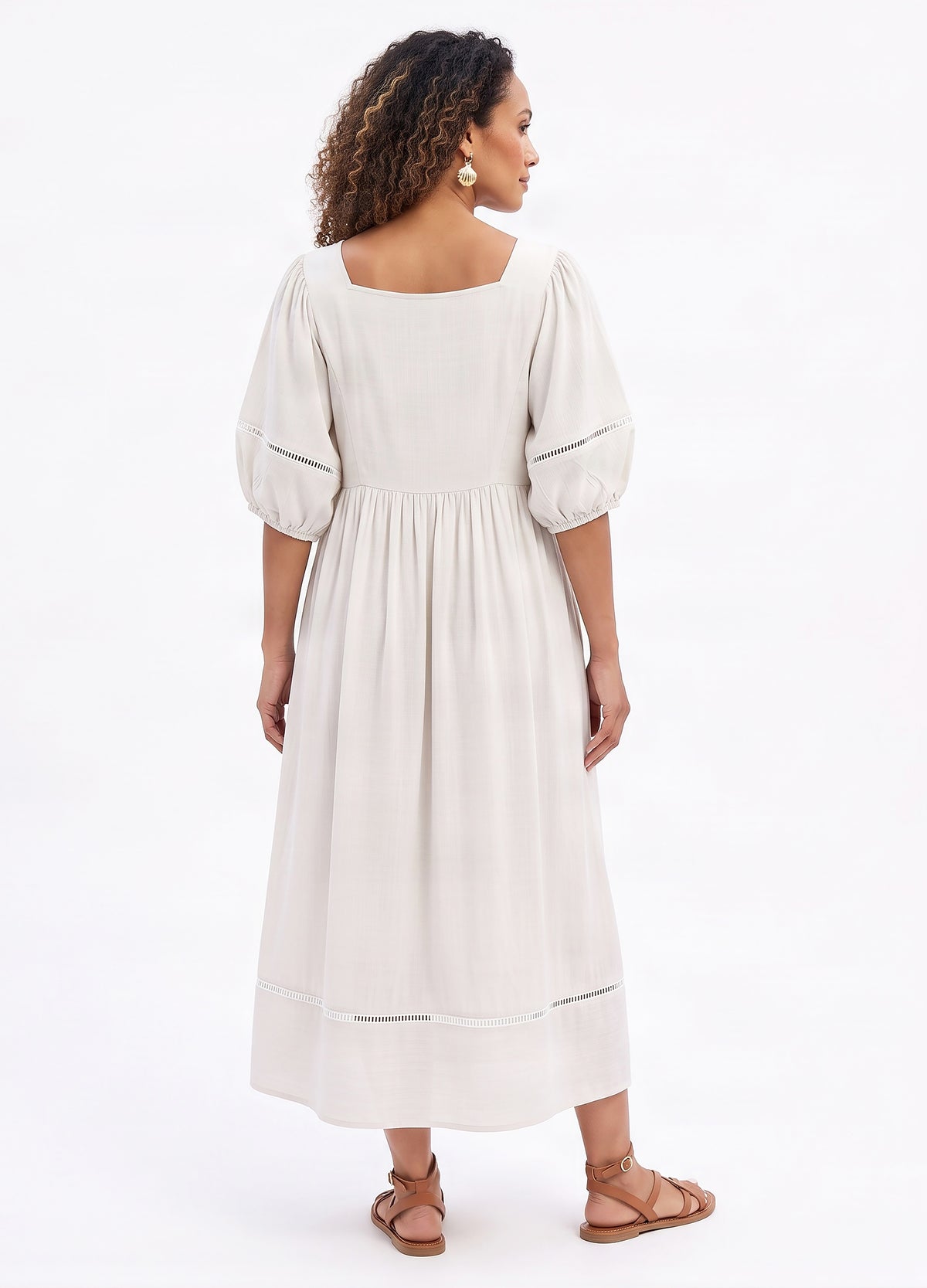 Luna dress in Winter White rayon blend