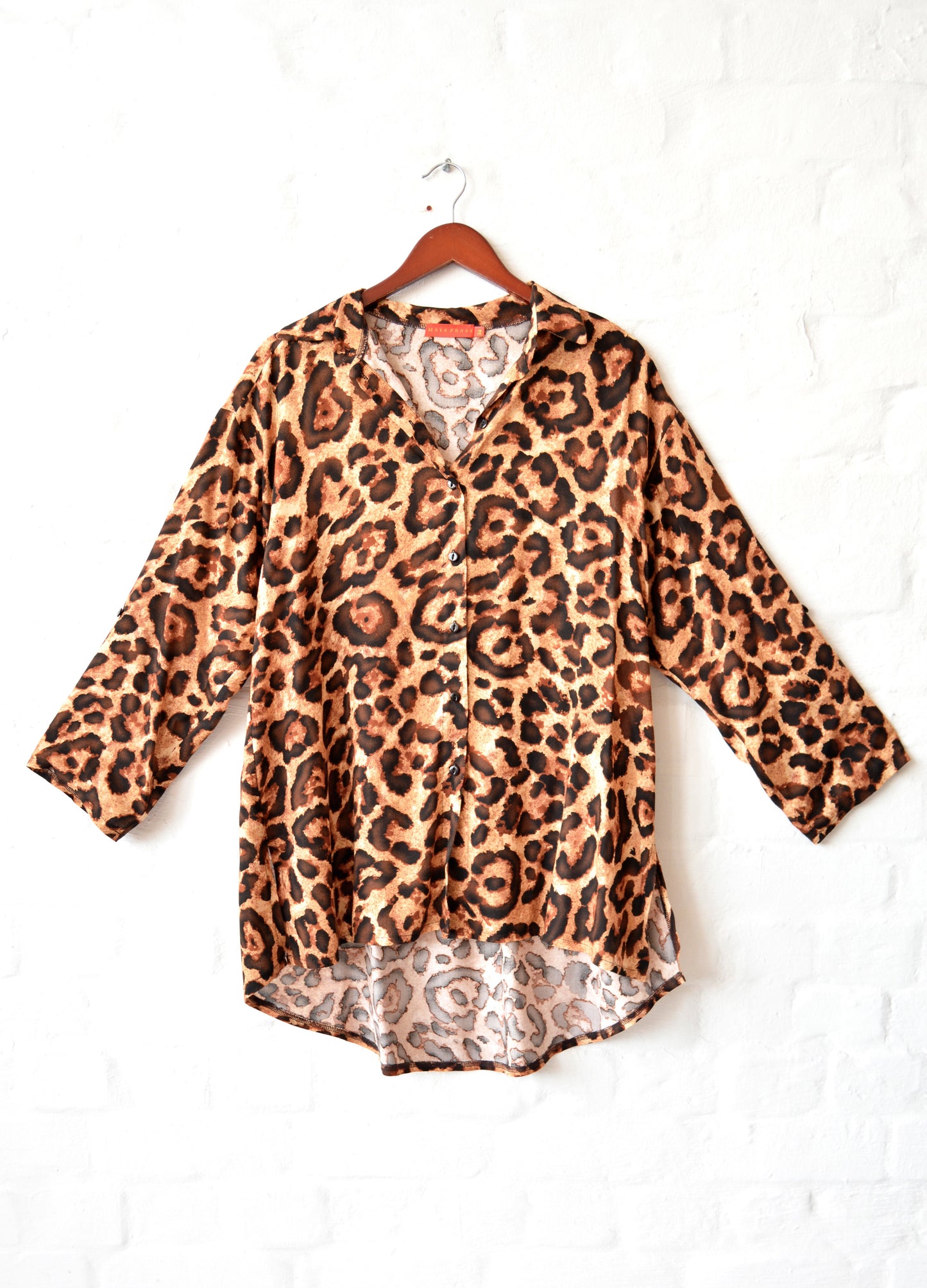 Michelle Box Shirt in coco Classic Leopard