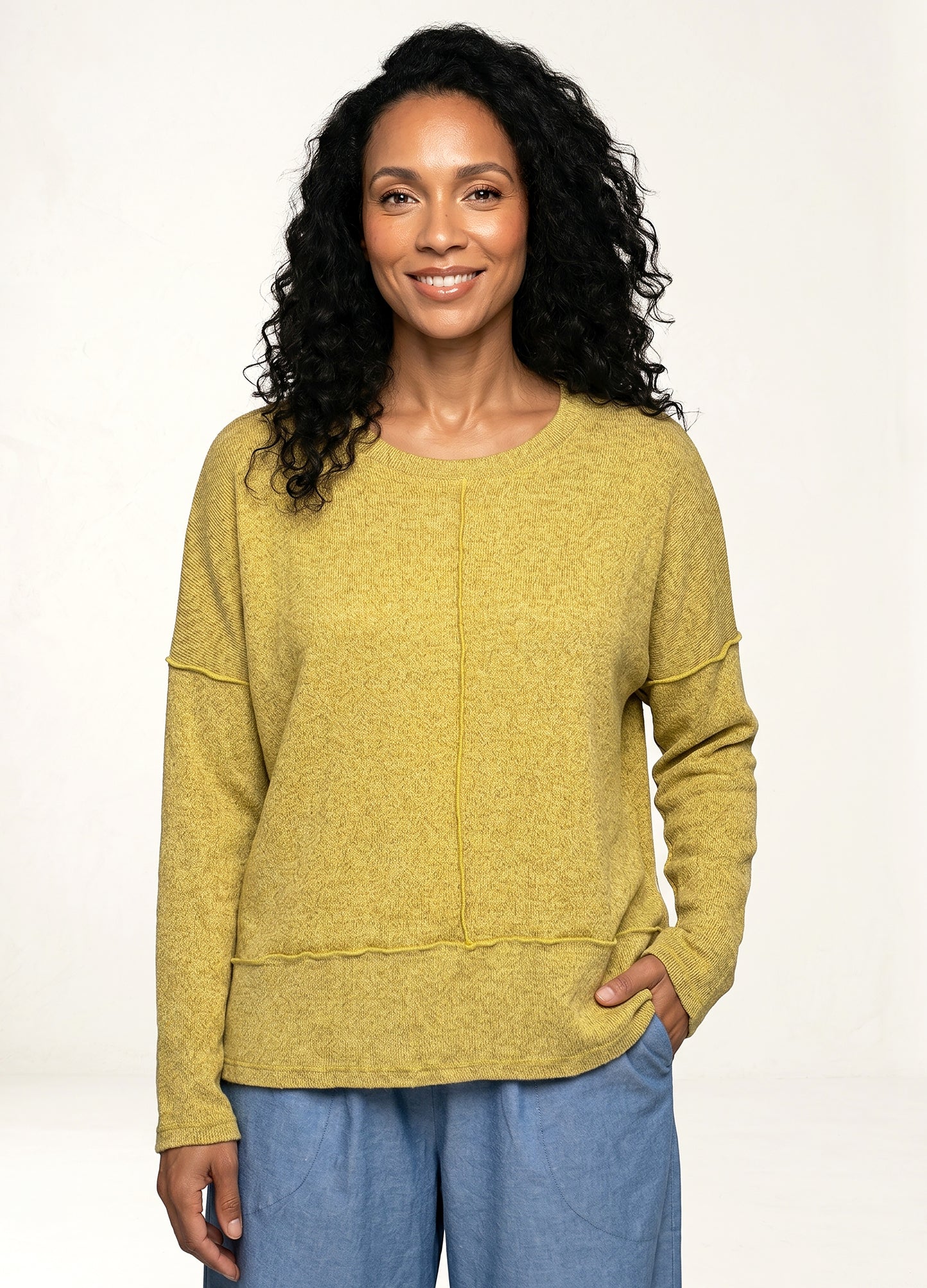 Nelly pullover in Citron cosy knit