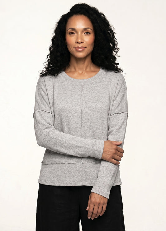 Nelly pullover in Dove Grey cosy knit