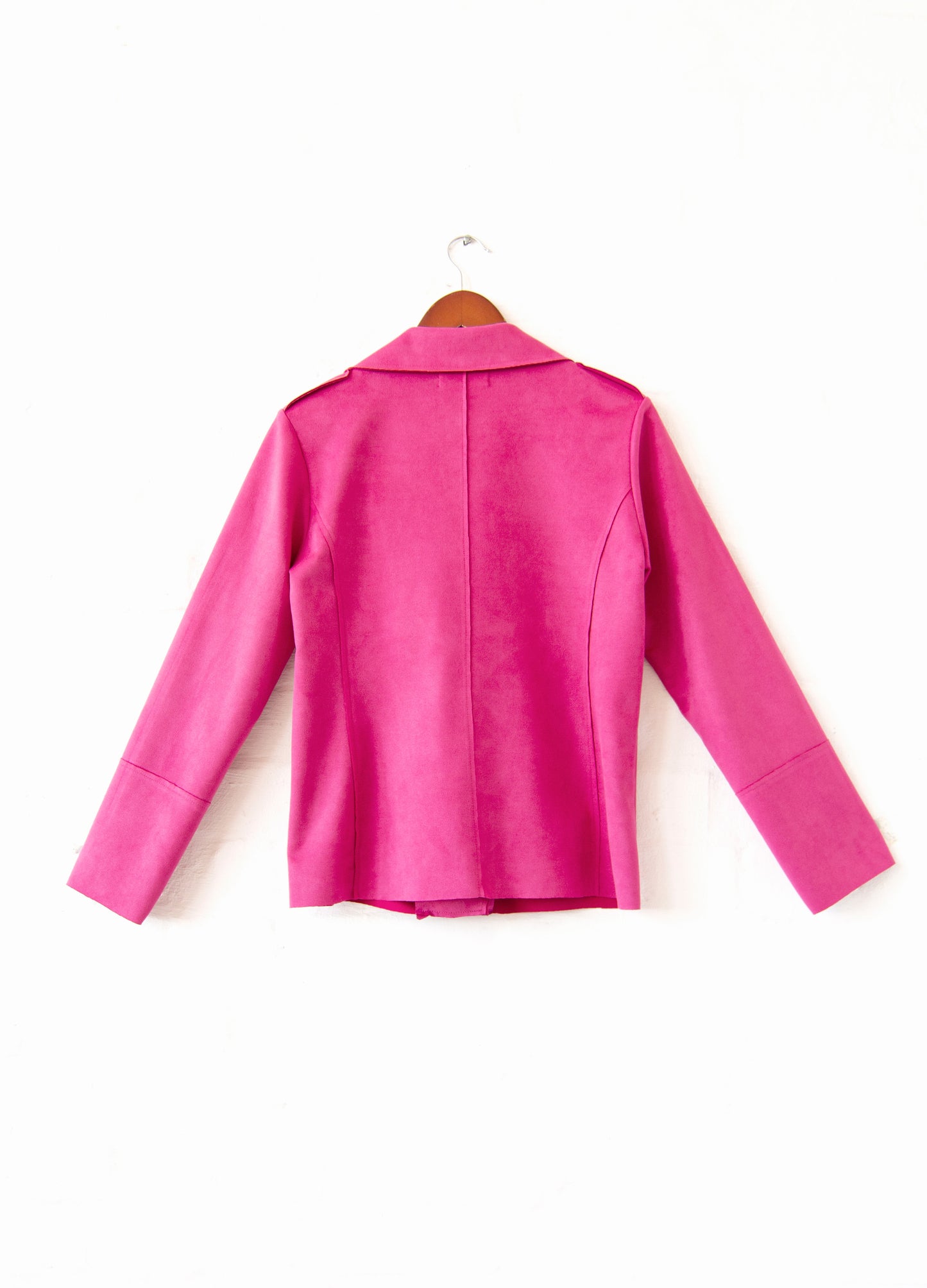 Ryleigh biker jacket in Raspberry