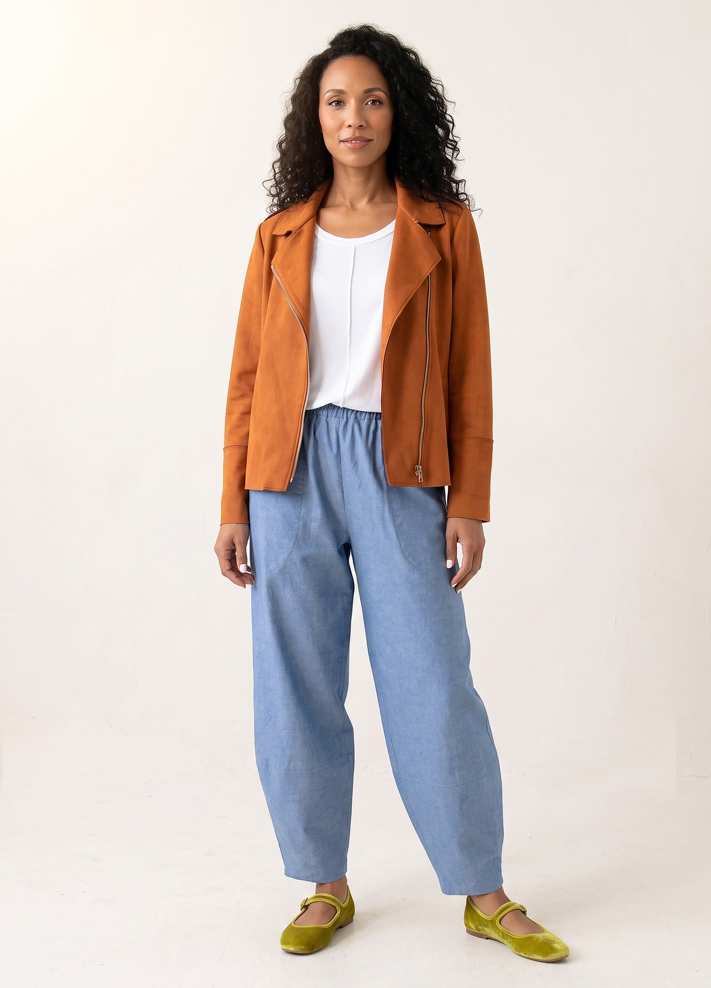 Ryleigh biker jacket in Amber