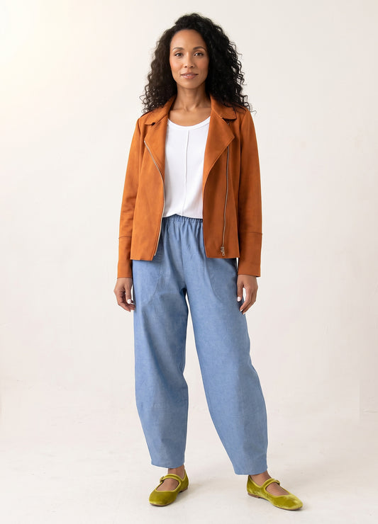 Ryleigh biker jacket in Amber