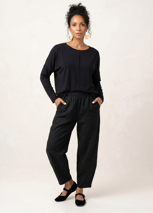 Sophie Lantern Trousers in Black